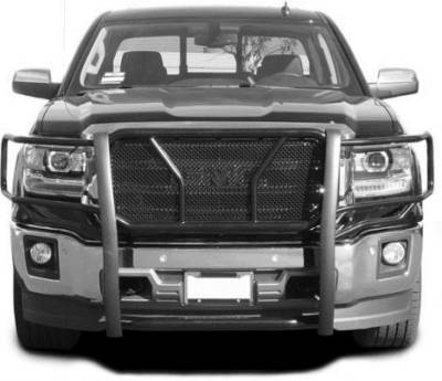 TrailFX - TrailFX E0513B HD Grille Guard Black Steel 2" w/Brush Guard