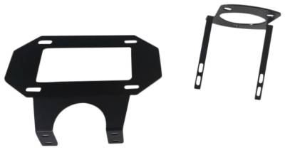 TrailFX - TrailFX JL07LP License Plate Bracket Black Steel for Spare Tire w/LED