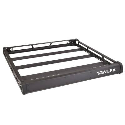 TrailFX - TrailFX JRB001T Roof Rack Basket 49.8" x 53" 150 lb Capacity Black Aluminum