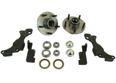 Ridetech - Ridetech 11529595 Front Stock Brake Retention Kit for 63-82 Corvette w/TruTurn