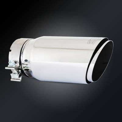 Vance & Hines - Vance & Hines 26912 4" x 5" x 12" Polished Twin Slash Universal Exhaust Tip