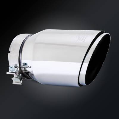 Vance & Hines - Vance & Hines 26916 5" x 6.5" x 12" Polished Twin Slash Universal Exhaust Tip