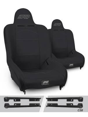 PRP - PRP A100110-C38-50 Premier High Back Seats Kit for Jeep Wrangler JK/JKU Pair