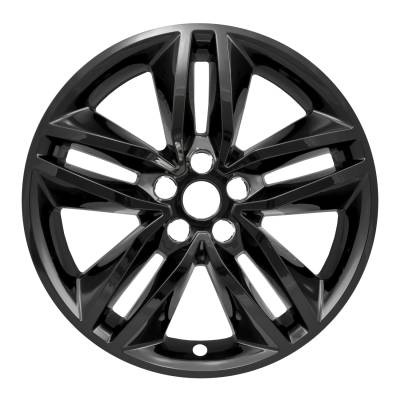 Coast To Coast - Coast To Coast IWCIMP385BLK 18" Gloss Black 5-Double Spoke Snap-On Skin 4pc