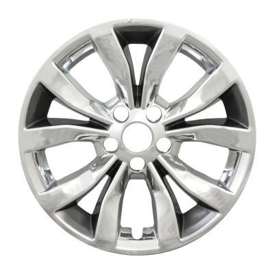 Coast To Coast - Coast To Coast IWCIMP381CC 17" Wheel Skin 10 Spokes Chrome/Charcoal Snap-On 4pc