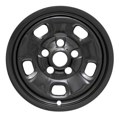 Coast To Coast - Coast To Coast IWCIMP88BLK 17" 5 Slotted-Spoke Snap-On Wheel Skin Black 4pc