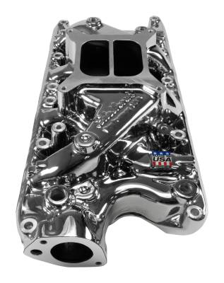 Edelbrock - Edelbrock 2121-CP Performer Intake Manifold Chrome Plasma Finish