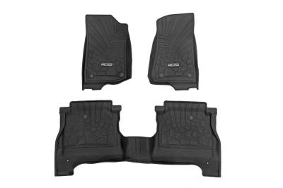 Rough Country Suspension Systems - Rough Country Front/Rear Floor Liners Black for Gladiator JT FF-61501