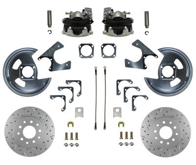 Leed Brakes - Leed Brakes RC1001X Rear Disc Brake Kit w/Drilled Rotors & Zinc Plated Calipers