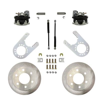 Leed Brakes - Leed Brakes RC6005 Rear Disc Brake Kit w/Plain Rotors & Zinc Plated Calipers