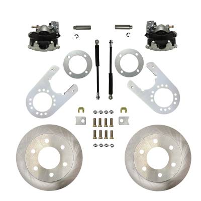 Leed Brakes - Leed Brakes RC6006 Rear Disc Brake Kit w/Plain Rotors & Zinc Plated Calipers