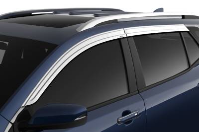 Husky Liners - Husky Liners 2884059 Low Profile Ventvisor Deflector Smoke w/Chrome Trim Outside