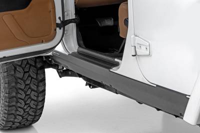 Rough Country Suspension Systems - Rough Country Trail Cladding Rocker Cladding Black for Wrangler JK TC13020