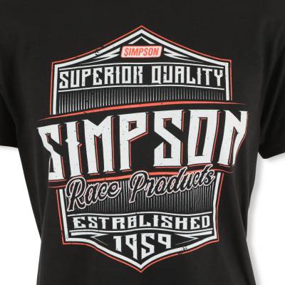 Simpson Safety - Simpson Safety 45006M Superior T-Shirt Medium Black