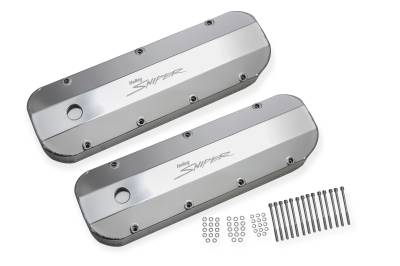 Holley Sniper EFI - Holley Sniper EFI 890002 Valve Cover Fabricated Aluminum BBC Natural