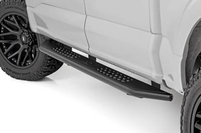 Rough Country Suspension Systems - Rough Country Black OV2 Running Boards 15-24 Ford F150 Crew 14011