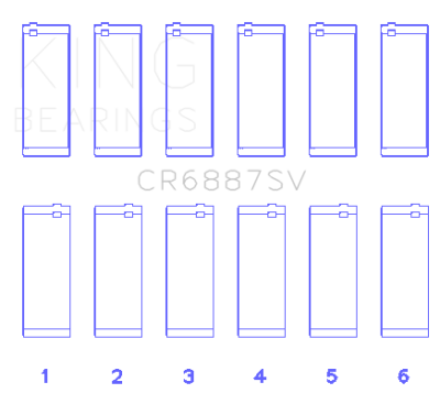 King Engine Bearings - King Engine Bearings CR6887SV CONNECTING ROD BEARING SET for BMW B58 SUPRA