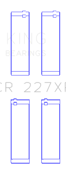 King Engine Bearings - King Bearings CR 227XP STDX CONNECTING Rod Bearing SET for AUDI R8 & LAMBORGHINI
