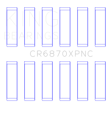 King Engine Bearings - King Engine Bearings CR6870XPNC0.25 CONNECTING ROD BEARING SET for GT-R VR38DETT