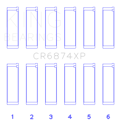 King Engine Bearings - King Engine Bearings CR6874XP STDX CONNECTING ROD BEARING SET for EZ30/EZ30D