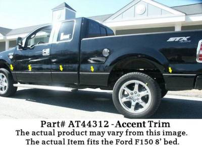 Quality Automotive Accessories - Quality Automotive AT44312 Side Accent Trim 04-14 Ford F150