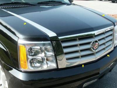 Quality Automotive Accessories - Quality Automotive HT42255 Hood Vent Trim 02-06 Cadillac Escalade