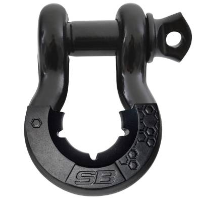 Smittybilt - Smittybilt 23047B 3/4" D-Ring Shackle w/Isolator Black 9500 lb Rating