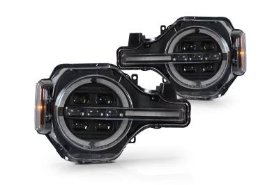 Attica 4x4 - Attica 4x4 CHATT0759-B-SQ Rogue LED Projector Headlight for 21-24 Ford Bronco