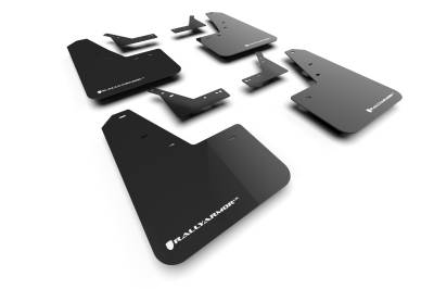 Rally Armor - Rally Armor MF128-UR-BLK-WH Black Mud Flap White Logo