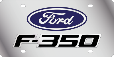 Eurosport Daytona - Eurosport Daytona 1507N-1 Stainless License Plate Ford F350 Logo