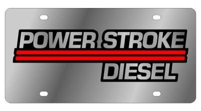 Eurosport Daytona - Eurosport Daytona 1509-2 Stainless License Plate Power Stroke Diesel Logo