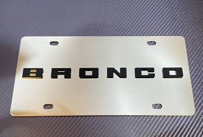 Eurosport Daytona - Eurosport Daytona 1527-1W Stainless License Plate Bronco Logo