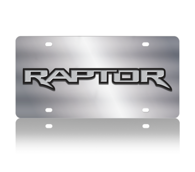 Eurosport Daytona - Eurosport Daytona 1594N-1 Stainless License Plate Raptor Logo
