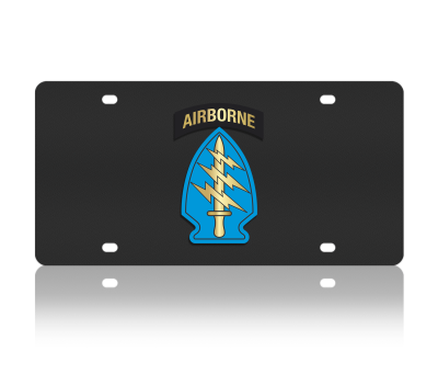 Eurosport Daytona - Eurosport Daytona LS3165-1 Carbon Steel License Plate Airborne Special Forces