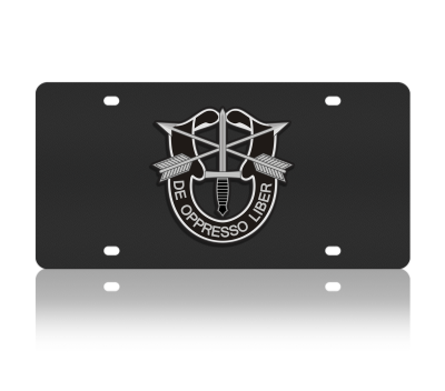 Eurosport Daytona - Eurosport Daytona LS3166-1 Carbon Steel License Plate Army Special Forces Logo