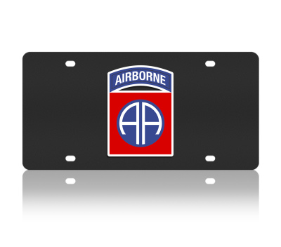 Eurosport Daytona - Eurosport Daytona LS3167-1 Carbon Steel License Plate Army 82nd Airborne Logo
