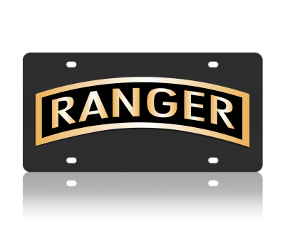 Eurosport Daytona - Eurosport Daytona LS3168-1 Carbon Steel License Plate Army Ranger Logo