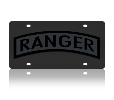 Eurosport Daytona - Eurosport Daytona LS3168-7 Carbon Steel License Plate Army Ranger Logo