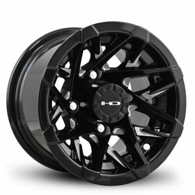 HD Wheels - HD Wheels Canyon 10x7 4x4.0 -14mm Gloss Black/Milled CY107042-14ML3