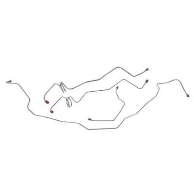 The Right Stuff Detailing - The Right Stuff CKT8001 Chevy Power Disc Brake Hydraulic Line Kit Front