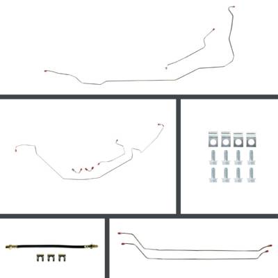 The Right Stuff Detailing - The Right Stuff CSM64C2 64-67 Chevelle Convertible Brake Hyd. Line Kit Front