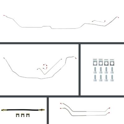 The Right Stuff Detailing - The Right Stuff CSM68H2 1968 Chevy Chevelle Brake Hydraulic Line Kit Front