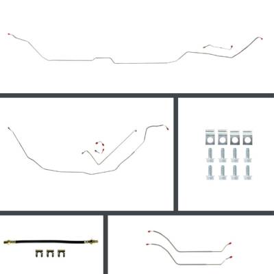 The Right Stuff Detailing - The Right Stuff CSM68H4 1968 Chevy Chevelle Brake Hydraulic Line Kit Front