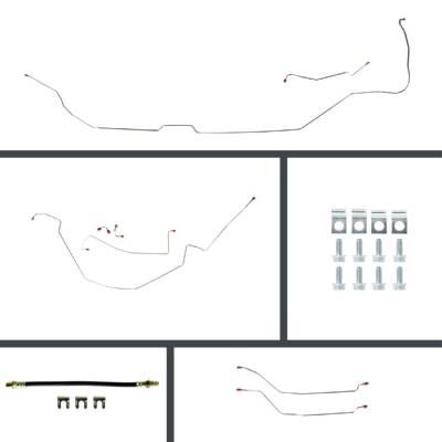 The Right Stuff Detailing - The Right Stuff CSP64H4 64-67 Chevelle Brake Hydraulic Line Kit Front/Rear