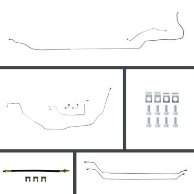 The Right Stuff Detailing - The Right Stuff CSP68C2 68 Chevelle Convertible Brake Hydraulic Line Kit Front