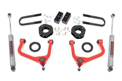 Rough Country Suspension Systems - Rough Country 110430RED 3.5"Suspension Lift Kit for 25 Silverado 1500