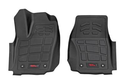 Rough Country Suspension Systems - Rough Country Front Floor Liners Black for 24-25 Toyota Tacoma Double SM71223