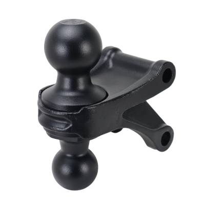 Shocker Hitch - Shocker Hitch SH-340BLK Shocker 2" & 2-5/16" Combo Ball Attachment-Black