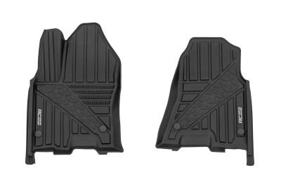 Rough Country Suspension Systems - Rough Country Front Floor Liners Black for 2025 Ram 1500 Crew FF-3143