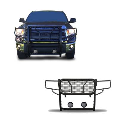 Black Horse Off Road - Black Horse RU-TOTU07-B-PLFB HD Grille Guard w/5.3" LED's Toyota Tundra/Sequoia